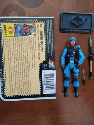 G.  I.  Joe 25th Anniversary Cobra Bazooka Trooper Figure Loose W File Card
