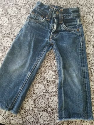 Vintage Levi’s Kids Big E? Denim Cut Off Jeans 16 " Waist 12 " Inseam