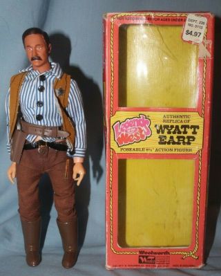 Vintage Woolsworth Woolco Legends Of The West Wyatt Earp Figure W Box