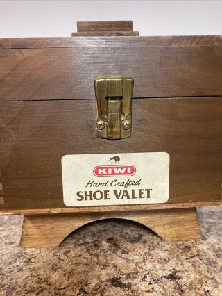 Kiwi Vintage Hand Crafted Shoe Valet Wooden Box