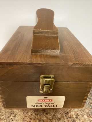 Kiwi Vintage Hand Crafted Shoe Valet Wooden Box 2
