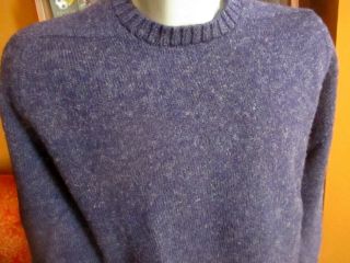Medium True Vtg Lord Jeff Shetland Wool Crew Knit Sweater Usa