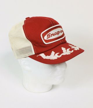 Vintage Snap - On Snapback Trucker Hat Mesh Patch Cap K Brand Products Usa
