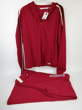 Rare Nwt Tommy Hifliger Vintage Track Warm Up Suit 2 Piece Red Size Xl Nos