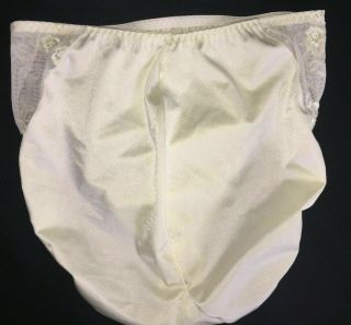 XL/8 34 - 36 VTG OLGA 20023 Silky Satin Sheer Lace Womens Panties Mens CD Briefs 2