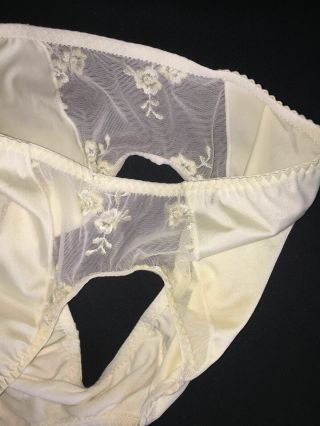 XL/8 34 - 36 VTG OLGA 20023 Silky Satin Sheer Lace Womens Panties Mens CD Briefs 3