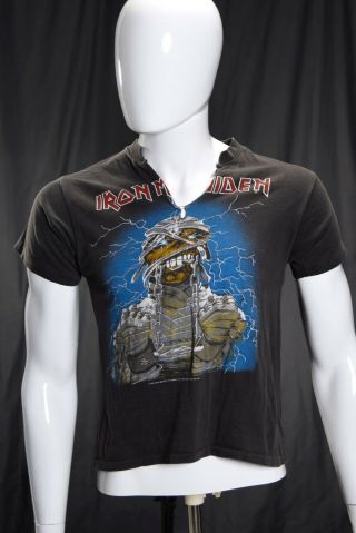 Vintage Iron Maiden 1985 Powerslave Concert Shirt Large Lg World Slavery Tour