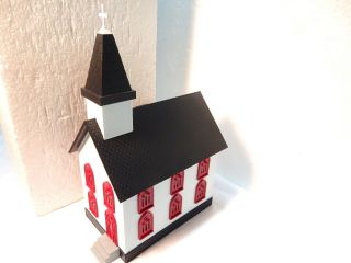 Mth Rail King 30 - 9057 Lighted Church - White - Red Windows - Off Layout - No Box -