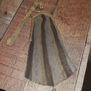 Vintage Whiting & Davis 1920s Mesh Purse/bag /clutch.  Art Deco Style 7 By 4in