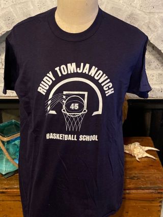 Vintage 70s/80s Nike Blue Label Tshirt Size Xl 50/50 Rudy Tomjanovich Basketball