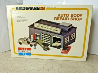 Bachmann Plasticville Usa Building Kit: Item 2915 Auto Body Repair Shop Ho Scale