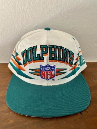 Miami Dolphins Vintage Hat Logo Athletic Diamond Snapback Cap Nfl
