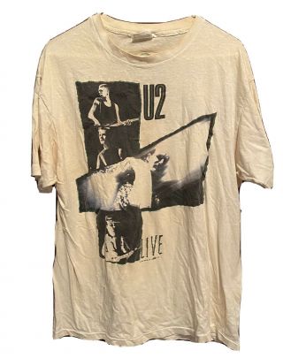 Vintage 80s 1987 U2 The Joshua Tree Rock Concert Tour T Shirt Band Mens S M