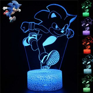 Christmas Gift Run Sonic The Hedgehog 3d Led Night Light Touch Table Lamp Toy