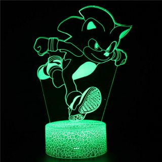 Christmas Gift Run Sonic the Hedgehog 3D LED Night Light Touch Table Lamp toy 2