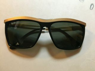 Ray Ban Cats - Sunglasses - Womens - Black And Gold - Vintage - Bausch Lomb - Made In Usa