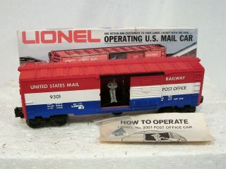 Lionel 6 - 9301: Operating Us Mail Car W/mail Bag & Box