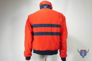 Vintage CB SPORTS red navy blue ski bum jacket shell early 80s Womens coat M 3