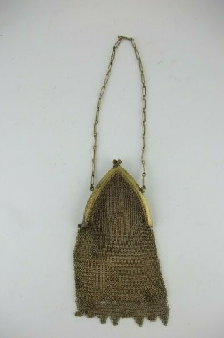 Vintage Antique 1920s Chainmail Mesh Purse Art Deco Handbag Evening Gift