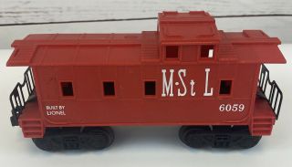 Lionel 6059 O Scale M&stl Red Caboose Minneapolis & St Louis Vintage Complete