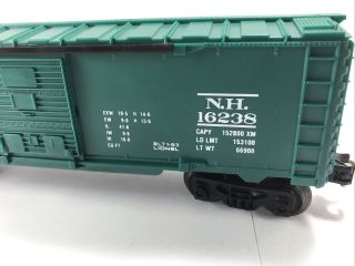 LIONEL O GAUGE York Haven and HARTFORD NH 16238 GREEN BOXCAR FROM 1993 3