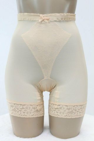 Olga Long Leg Girdle Shaper Panty Lace 6 Garter Vintage Firm Xl Suddenly Slim