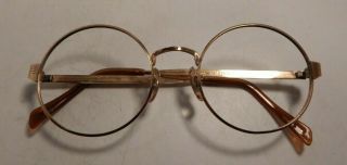 Vintage Victory Optical Round Metal Gold 48/20 W/issues Eyeglass Frame Nos 313