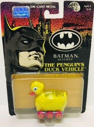 Vintage Batman Returns Ertl Penguins Duck Vehicle Die Cast Toy 1991 Dc Comics