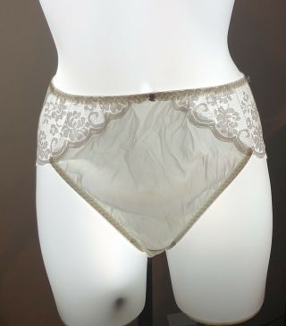 Vintage Maidenform Chantilly White Nylon Panties Large Nwot
