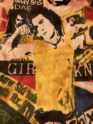 Vintage Sex Pistols Sid Vicious Mosquitohead inspired Tee.  Size Large. 2