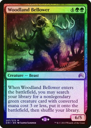 Woodland Bellower Foil Magic Origins Nm Green Mythic Rare Magic Card Abugames