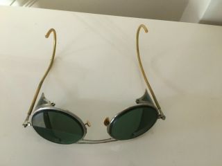 Vintage Willson Safety/motorcycle Green Glasses Goggles Steampunk Style