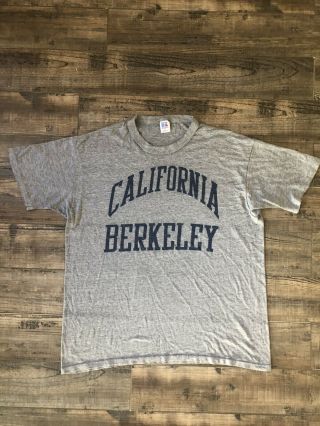 Vintage California Berkeley Russel Athletic Single Stitch Grey Extra Large Shirt