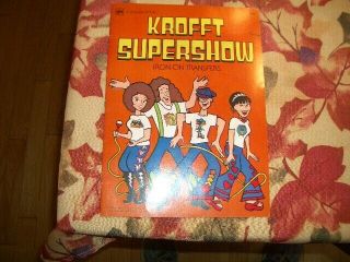 Vintage Krofft Supershow Iron - On Transfers Book,  Six Transfers,  1977,  Hot Peel