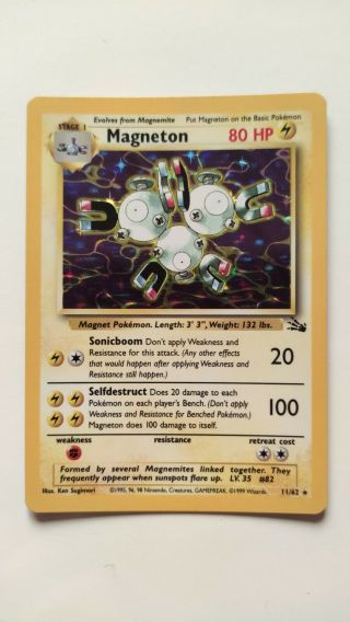 Carta / Pokemon Card Magneton 11/62 Holo Fossil Set