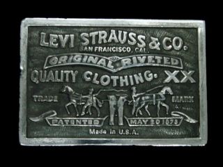 Tb09139 Vintage 1976 Levi Strauss & Co.  Advertisement Bergamot Belt Buckle