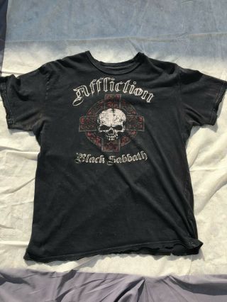 Vintage Black Sabbath T - Shirt Limited Edition Affliction Series Size M