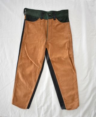 Vintage Leather & Suede Pants Kids Boys Girls Children 
