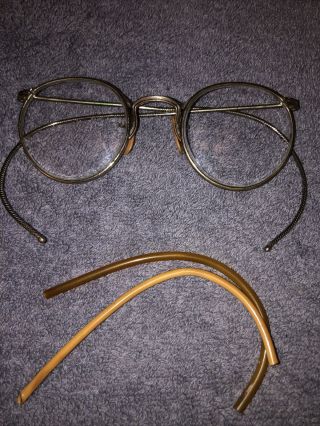 Antique Vintage American Optical Ao21 Safety Glasses Ful - Vue Silver Metal Frame