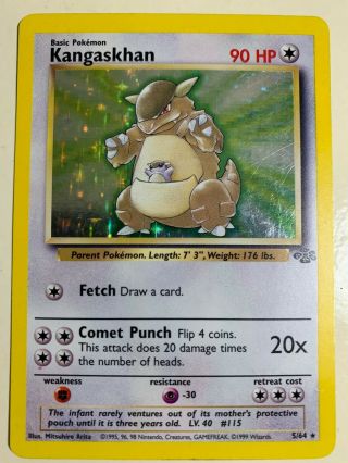 Kangaskhan 5/64 - Jungle Set - Holo Pokemon Card - Near Nm