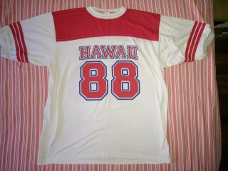 Vintage 1988 University Of Hawaii Football Raglan Jersey - Xl - 80 
