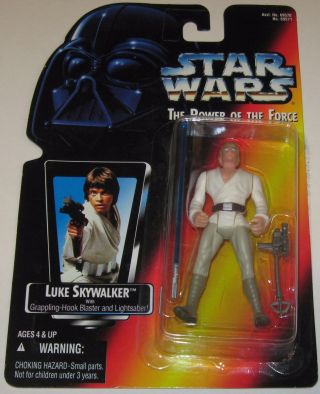 Vintage Kenner Star Wars Action Figure Power Of The Force Long Lightsaber Luke