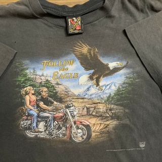 Vintage 90’s 3 - D Emblem Motorcycle Harley Davidson Sturgis T - Shirt