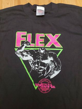 Vintage Joe Weider Flex Muscle Gear T - shirt Size L 2