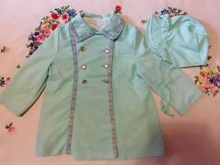 Vintage Girls Embroidered Coat With Hat