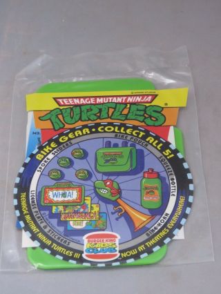 Vintage Tmnt Teenage Mutant Ninja Turtle 1993 Burger King Bike License Plate