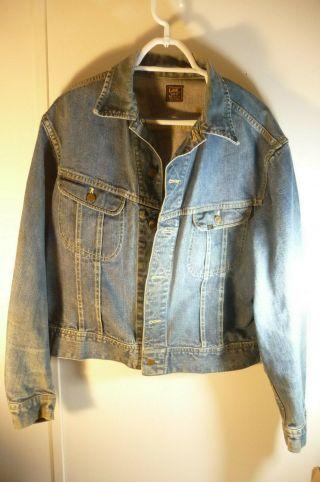 Vintage 1960s Lee 101 - J Riders Denim Jacket Usa Size 46 Regular