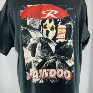 Vtg 1980’s Rainier Beer Raindog Graphic T - Shirt Single Stitch Fruit Of Loom Xxl