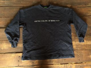 Vtg United Colors Of Benetton Sweatshirt Small 90s 80s Hip Hop Spell Out