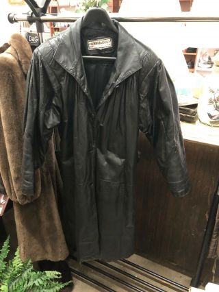 Vintage Pierre Balmain Leather Jacket Paris Bs As Sz 1 - Black